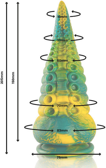 Epic Cetus Green Tentacle Dildo Large Size