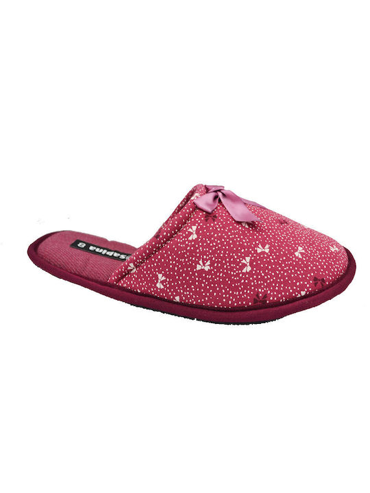 Sabina Winter Women's Slippers in Red color