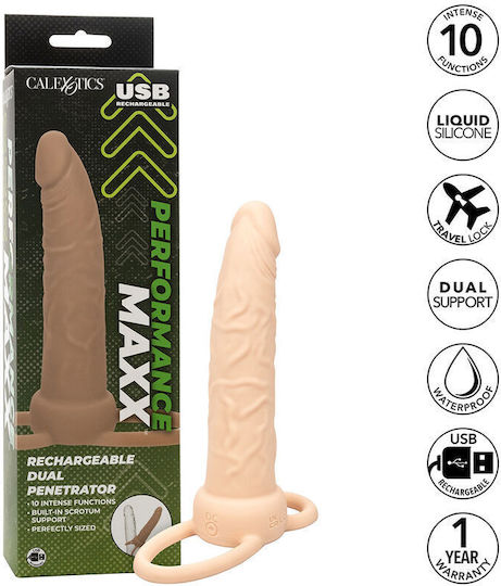California Exotics Performance Maxx Rechargable Dual Penetrator Light Skin