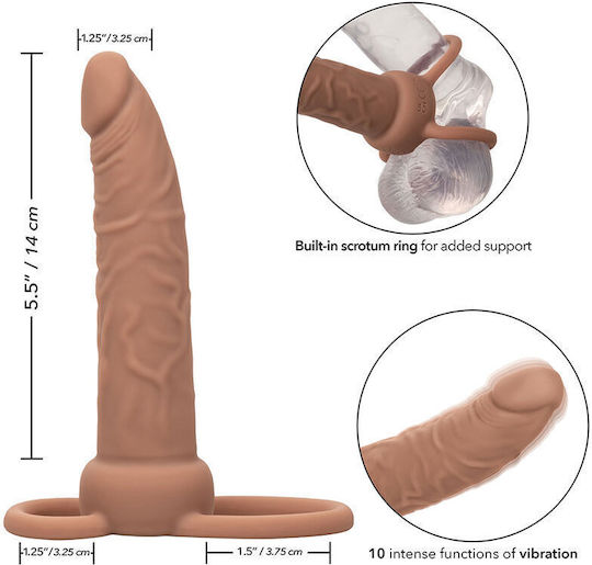 California Exotics Performance Maxx Rechargable Dual Penetrator Brown Skin