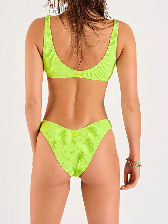 Banana Moon Sports Bra Bikini Top Pulco Hibiscrun Lightgreen