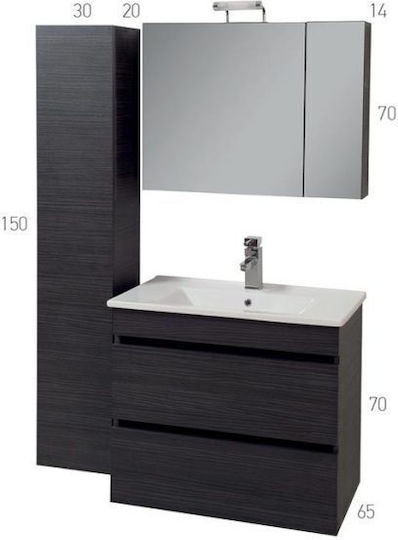 Mabo Katarina 60 Oglindă de Baie cu Lungime 60cm