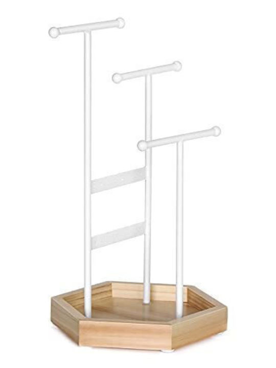 Songmics Stand Metalic Alb 20.5x18x36cm