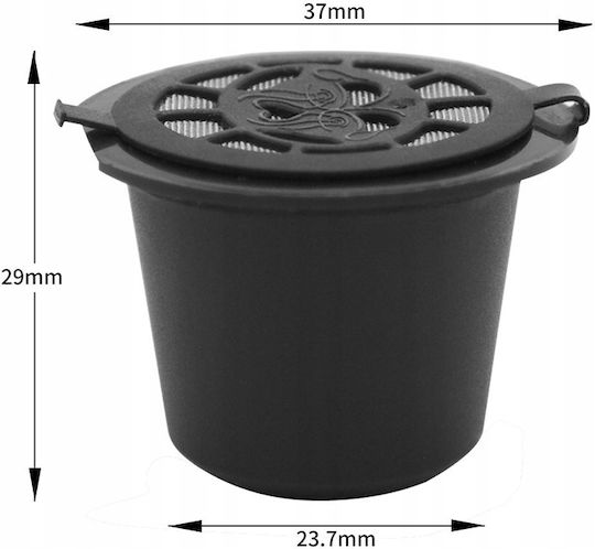Wiederbefüllbare Kapseln Kompatibel mit Maschine Nespresso 5Mützen