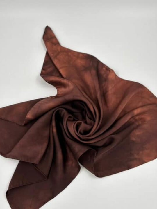 Women's Silk Scarf Brown