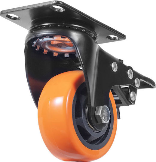 Vevor Furniture Wheel made of Metal with Wheels in Black Color 15.5x6.4x10.5cm 4pcs