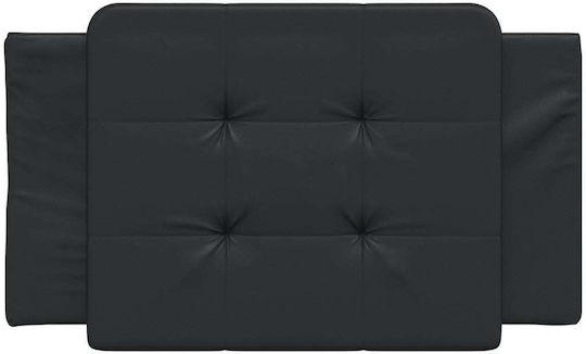vidaXL Kopfstütze für Bett mit Leder Schwarz 80x48cm