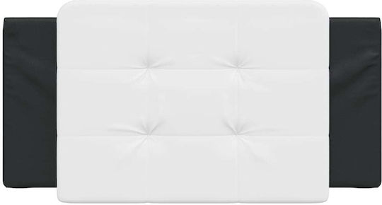 vidaXL Headboard Cushion with Leather White Black 100x48cm