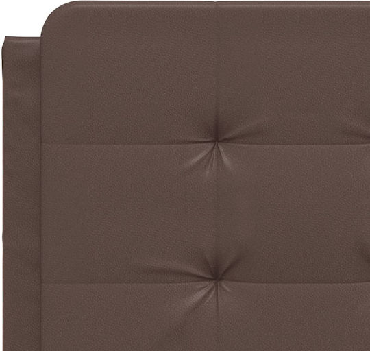vidaXL Leather Brown Bed Headboard Cushion