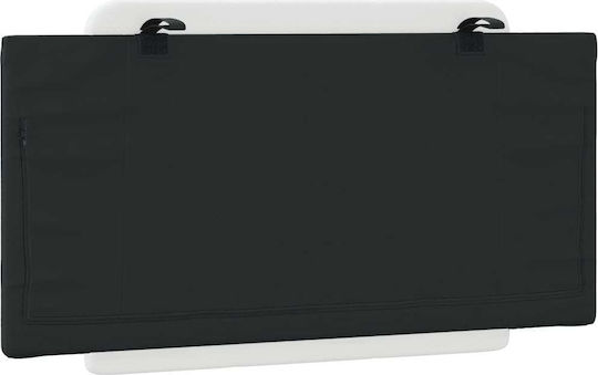 vidaXL Headboard Cushion with Leather White Black 100x48cm