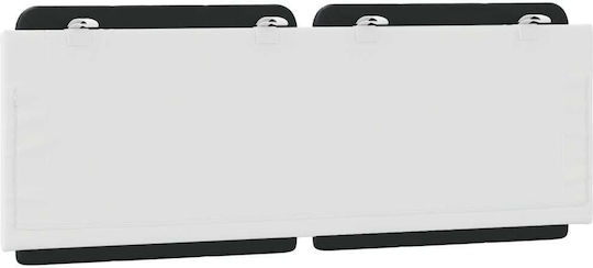 vidaXL Leather Headboard Cushion Black/White 140x48cm
