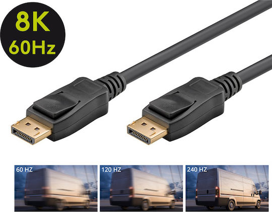 Goobay Kabel DisplayPort-Stecker - DisplayPort-Stecker 2m Schwarz (64798)
