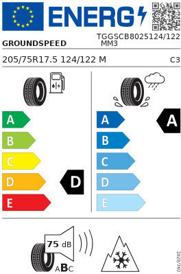 Groundspeed 205/75R17.5 124M 3PMSF Θερινό Λάστιχο Φορτηγού