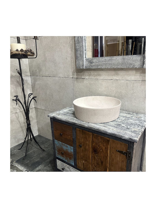 Rak Ceramics Aufgesetztes Waschbecken Porzellan 42x42cm Beige