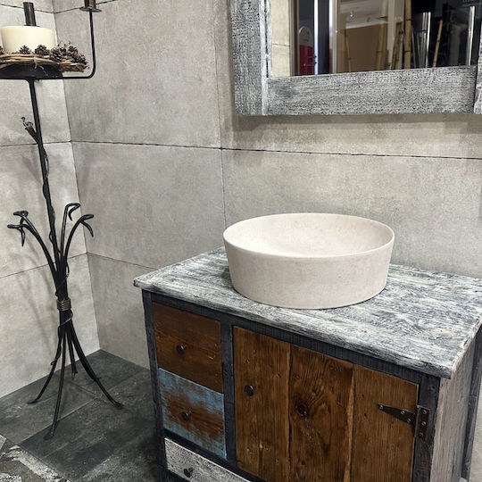 Rak Ceramics Deasupra Blatului Chiuvetă Porțelan 42x42cm Bej