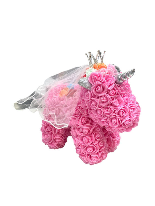 Unicorn of Artificial Roses 30cm in Box Mohicans Black Line