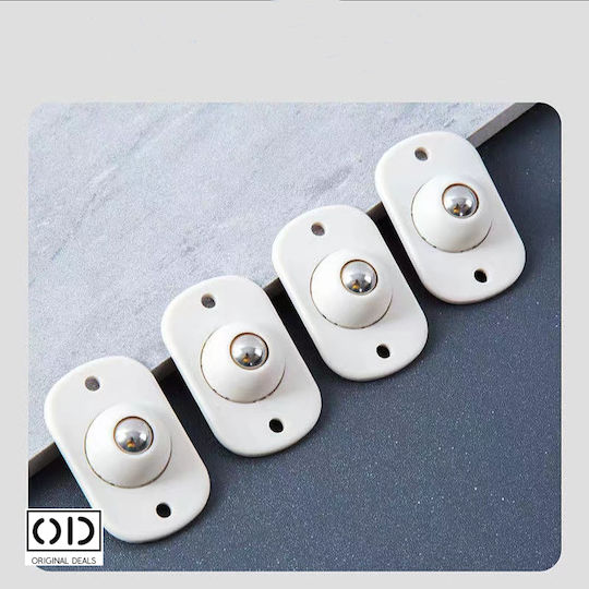 Roata de mobilier din Plastic Pvc White 4.5x2.7cm 4buc
