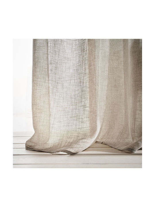 Gofis Home Curtain With Pencil Pleat Combe Willow Beige 140x295cm