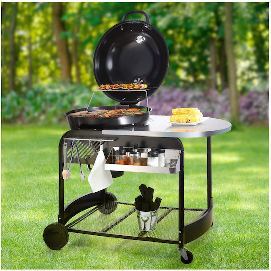 Vevor Grătar Cu Cărbune Cazan Cu Capac Și Termometru 109x109cm