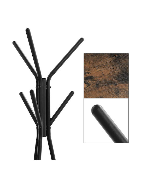 Leobert Loft Καλόγερος Μεταλλικός Μαύρος 49x49x179cm