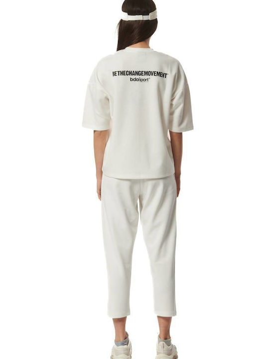 Body Action Damen-Sweatpants WHITE Vlies