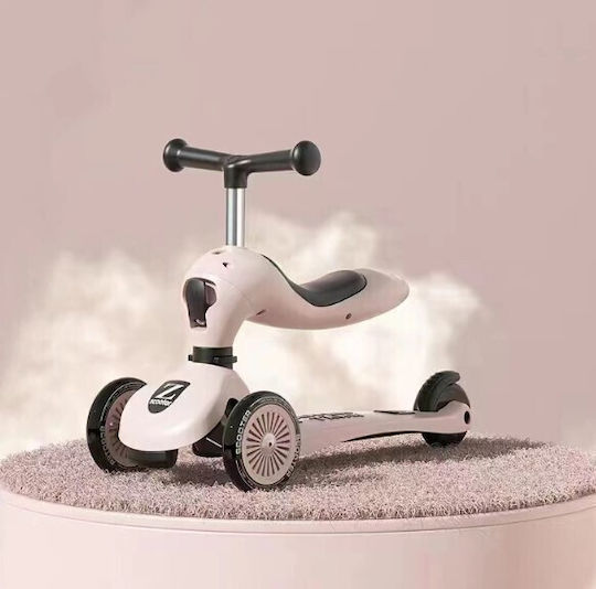 Scooter Детски Ролери 3 Колела със Седалка за 1-5 Години Розов