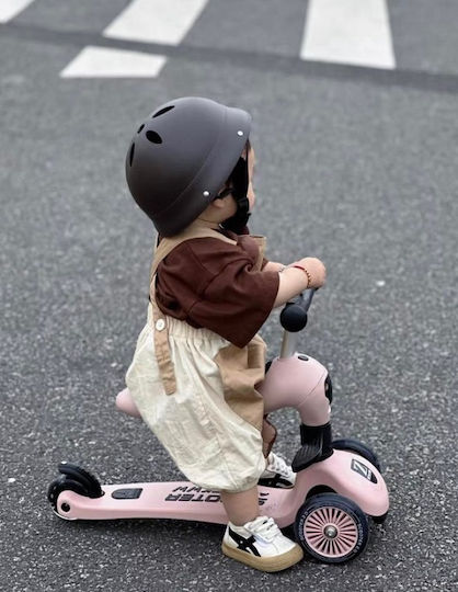 Scooter Детски Ролери 3 Колела със Седалка за 1-5 Години Розов