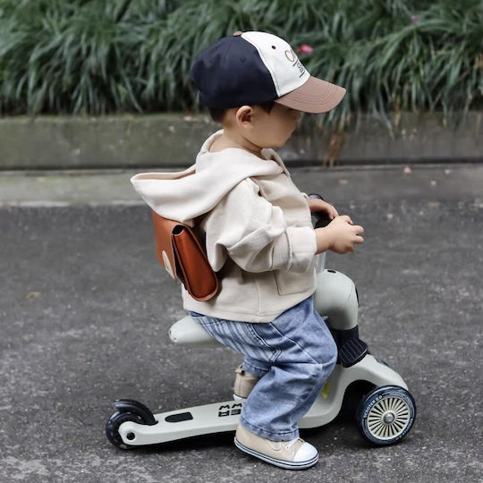 Scooter Παιδικό Πατίνι Τρίτροχο με Κάθισμα για 1-5 Ετών Γκρι