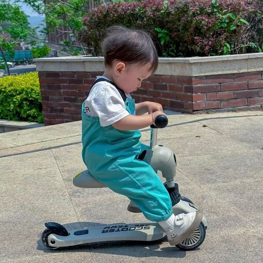 Scooter Παιδικό Πατίνι Τρίτροχο με Κάθισμα για 1-5 Ετών Γκρι