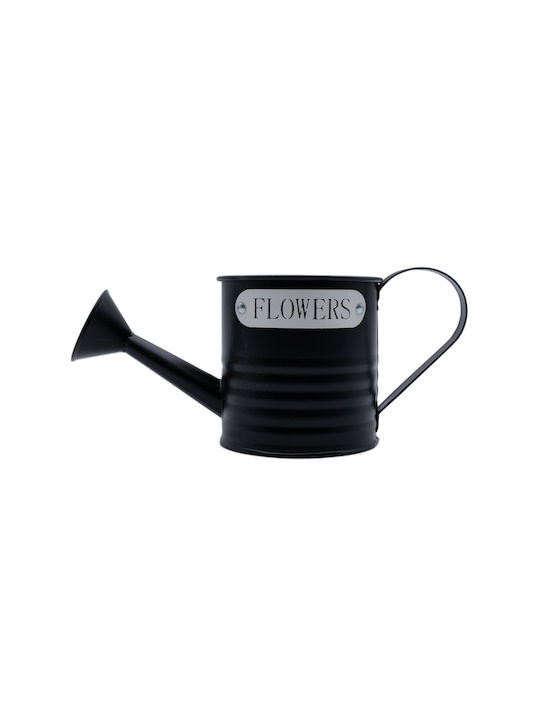 Uncle George Planter Metal Black 10.5x10.5x10.5cm.