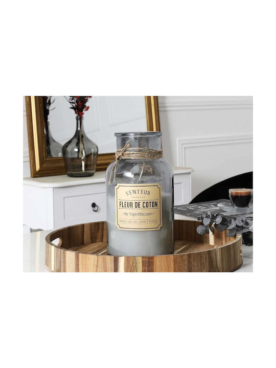 Apothecary Home Deco Factory Scented Candle Burning Time 110 Hours Cotton Flower Scent Dimensions 14x25.5cm Bo5170
