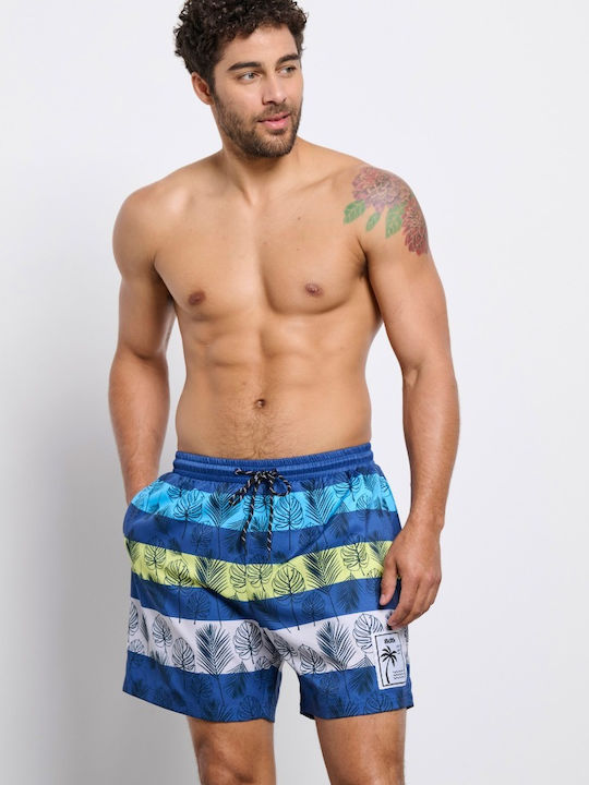 Men's Swimwear Bermuda Blueberry with Patterns