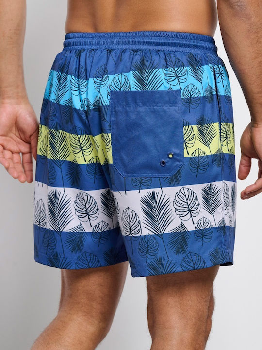 Men's Swimwear Bermuda Blueberry with Patterns