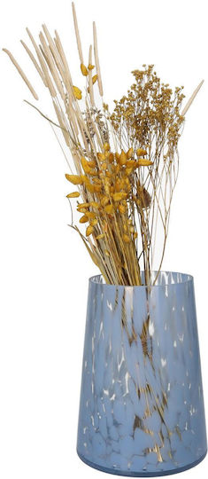 ArteLibre Βάζο Γυάλινο Μπλε Φ14.5xΥ19cm ArteLibre Βάζο Γυάλινο Μπλε Φ14.5xΥ19cm