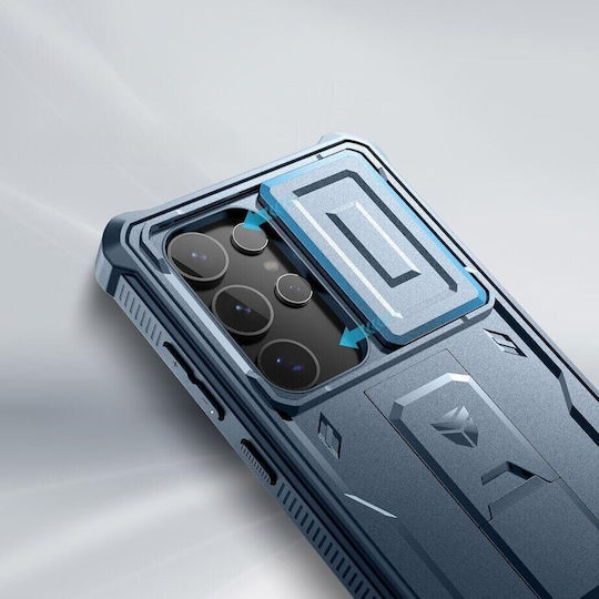 Carcasă consolidată Samsung Galaxy S24 Ultra Dexnor, corp complet, albastru închis