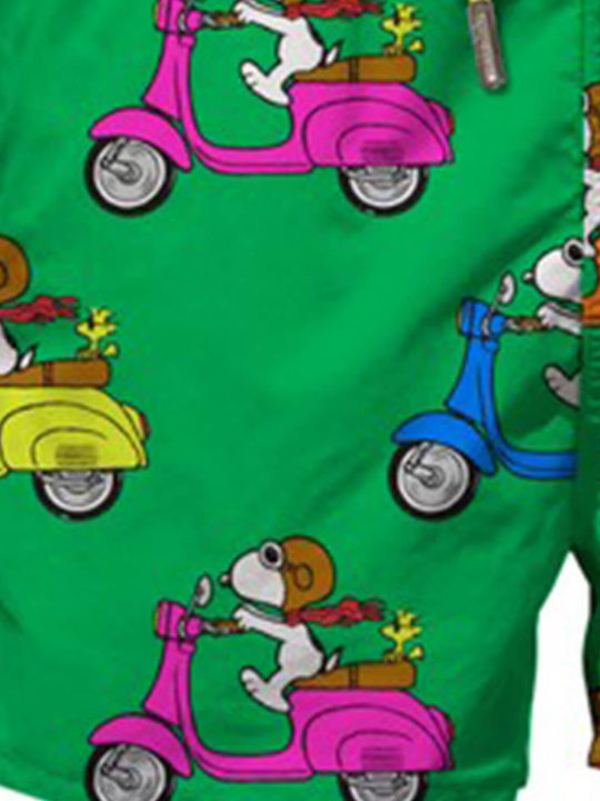 Men's Swimwear Shorts Green with Patterns