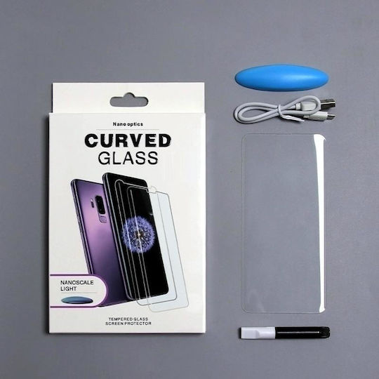 Samsung Galaxy S22+ 5g Film de sticlă temperată curbată cu lipici integral UV