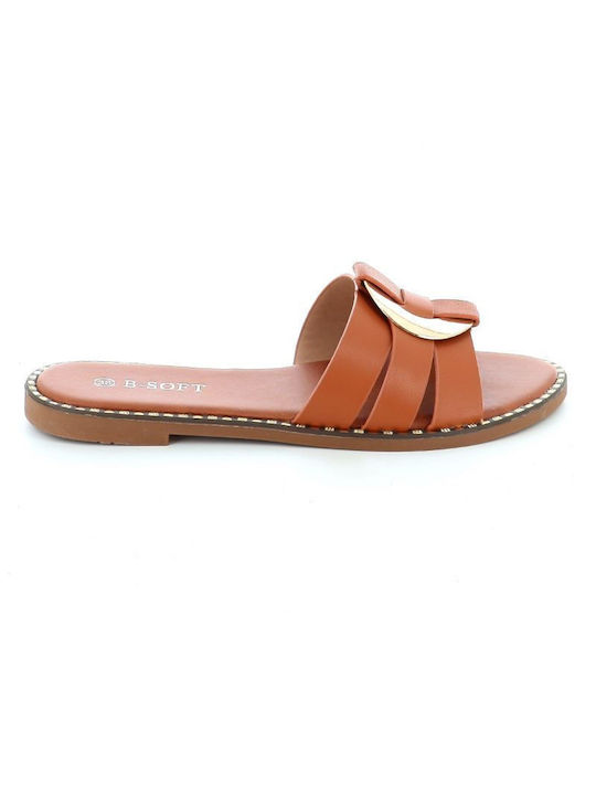 B-Soft Women's Flat Sandals in Brown Color