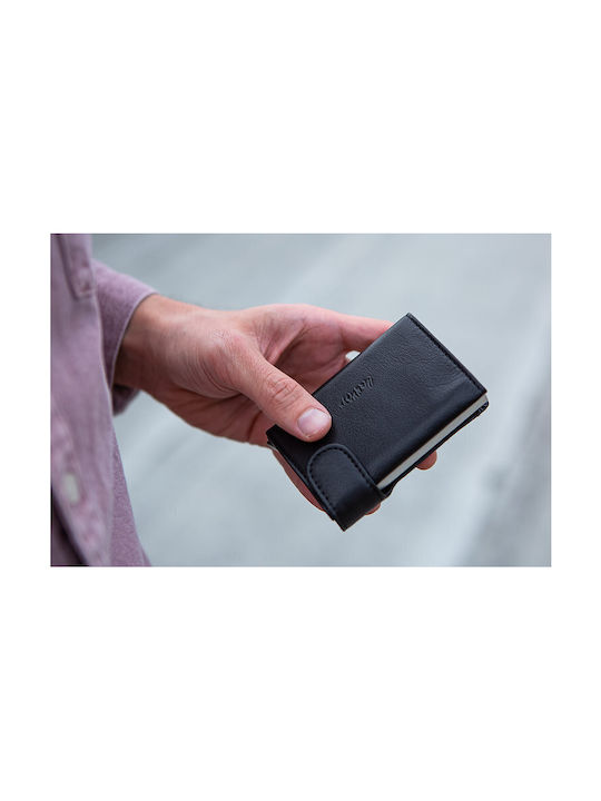 Leder Herren Geldbörse mit RFID Schwarz