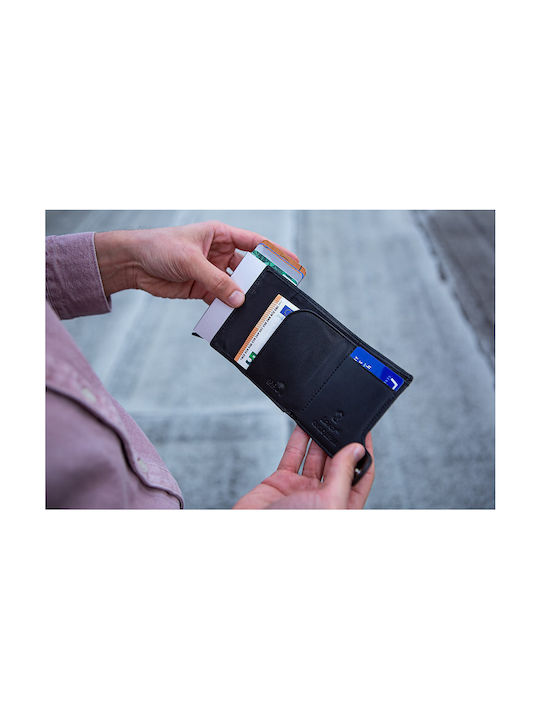 Leder Herren Geldbörse mit RFID Schwarz