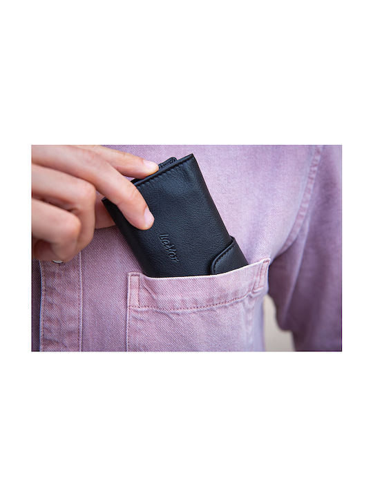 Leder Herren Geldbörse mit RFID Schwarz