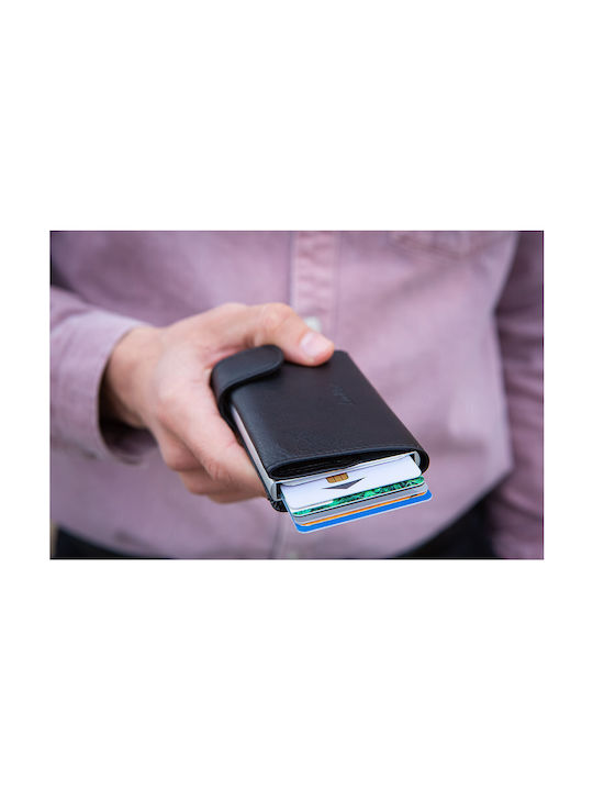 Leder Herren Geldbörse mit RFID Schwarz