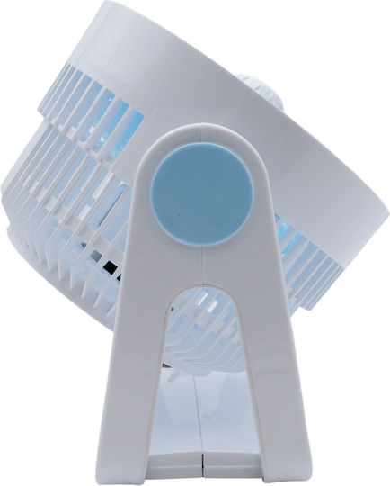 Uncle George Επιτραπέζιος Ανεμιστήρας 25W Διαμέτρου 23cm Λευκός