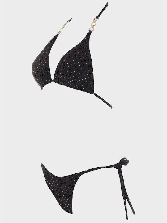 G Secret Bikini Set Triangle Top & Slip Bottom BLACK