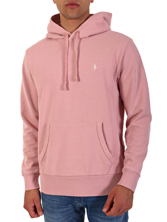 Ralph Lauren Men's Sweatshirt with Hood Pink