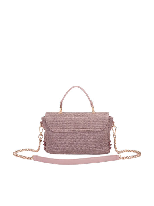 Straw Women's Bag Handbag Pink