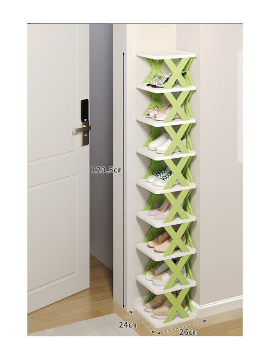 Plastik Schuhschrank mit 9 Regalen Grün