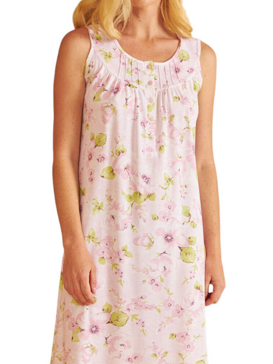 Harmony Summer Cotton Women's Nightdress Rose