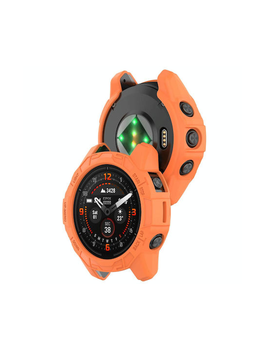Garmin Epix Pro 42mm Fenix 7s 7s Pro Armored Tpu Half Wrapped Watch Protective Case Orange