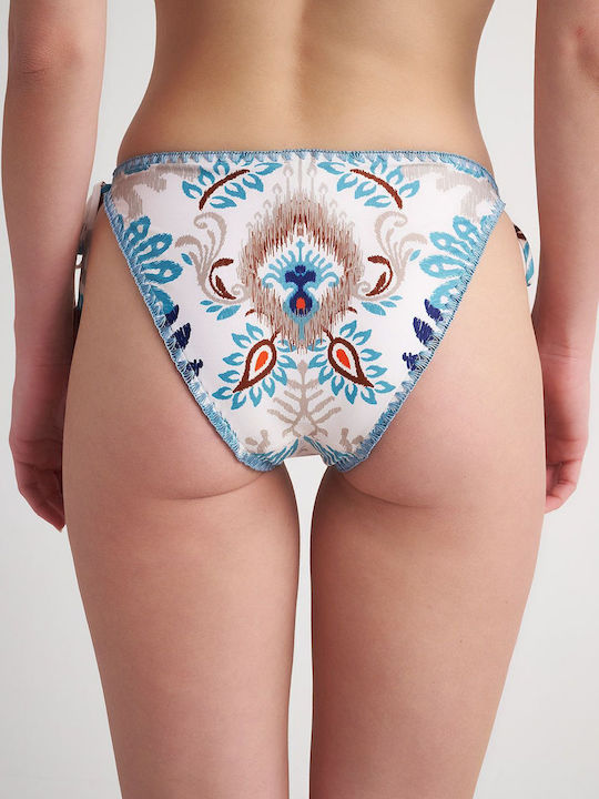 Bikini Slip με Κορδονάκια Πολύχρωμο